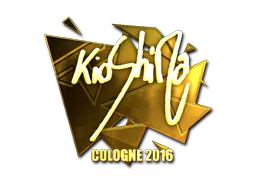 Sticker kioShiMa (Gold) | Cologne 2016 - Preço e onde comprar no CS2