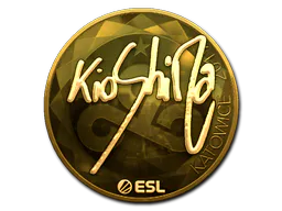 Sticker kioShiMa (Gold) | Katowice 2019 - Preço e onde comprar no CS2