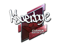 Sticker Kjaerbye (Foil) | Boston 2018 - Preço e onde comprar no CS2
