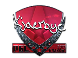 Sticker Kjaerbye (Foil) | Krakow 2017 - Preço e onde comprar no CS2