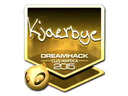 Sticker Kjaerbye (Gold) | Cluj-Napoca 2015 - Preço e onde comprar no CS2