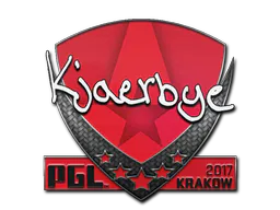Sticker Kjaerbye | Krakow 2017 - Preço e onde comprar no CS2