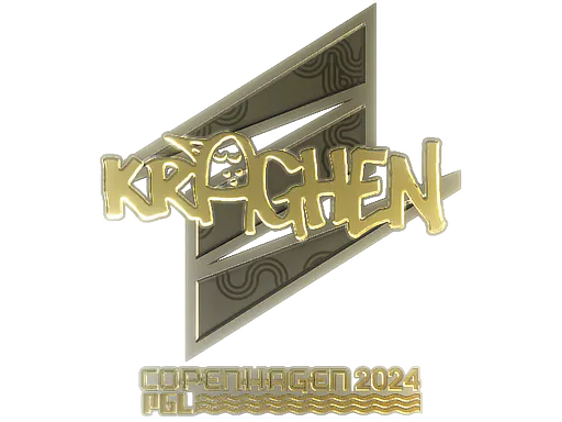 Sticker kraghen (Gold) | Copenhagen 2024 - Preço e onde comprar no CS2
