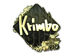 Sticker Krimbo (Gold) | Rio 2022 - Preço e onde comprar no CS2
