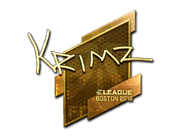 Sticker KRIMZ (Gold) | Boston 2018 - Preço e onde comprar no CS2