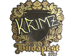 Sticker KRIMZ (Gold) | Budapest 2025 - Preço e onde comprar no CS2