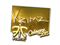 Sticker KRIMZ (Gold) | Cologne 2015 - Preço e onde comprar no CS2