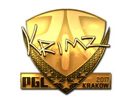 Sticker KRIMZ (Gold) | Krakow 2017 - Preço e onde comprar no CS2
