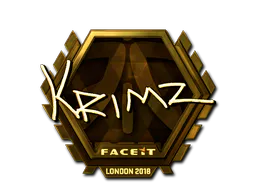 Sticker KRIMZ (Gold) | London 2018 - Preço e onde comprar no CS2