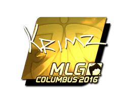 Sticker KRIMZ (Gold) | MLG Columbus 2016 - Preço e onde comprar no CS2