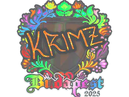 Sticker KRIMZ (Holo) | Budapest 2025 - Preço e onde comprar no CS2
