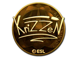 Sticker KrizzeN (Gold) | Katowice 2019 - Preço e onde comprar no CS2