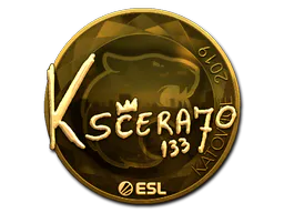 Sticker KSCERATO (Gold) | Katowice 2019 - Preço e onde comprar no CS2