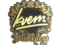 Sticker Kvem (Gold) | Budapest 2025 - Preço e onde comprar no CS2