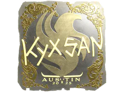 Sticker kyxsan (Gold) | Austin 2025 - Preço e onde comprar no CS2