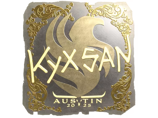 Sticker kyxsan (Gold) | Austin 2025 - Preço e onde comprar no CS2