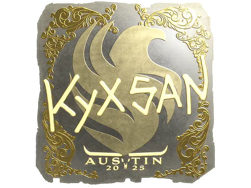 Sticker kyxsan (Gold) | Austin 2025 - Preço e onde comprar no CS2