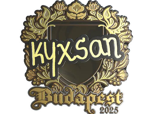 Sticker kyxsan (Gold) | Budapest 2025 - Preço e onde comprar no CS2