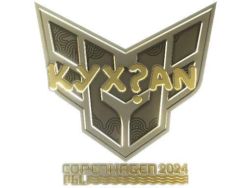 Sticker kyxsan (Gold) | Copenhagen 2024 - Preço e onde comprar no CS2