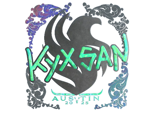 Sticker kyxsan (Holo) | Austin 2025 - Preço e onde comprar no CS2
