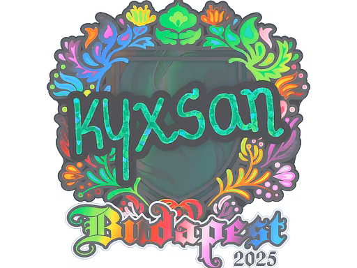 Sticker kyxsan (Holo) | Budapest 2025 - Preço e onde comprar no CS2