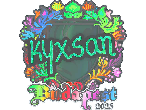 Sticker kyxsan (Holo) | Budapest 2025 - Preço e onde comprar no CS2