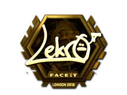 Sticker Lekr0 (Gold) | London 2018 - Preço e onde comprar no CS2