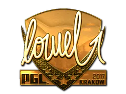 Sticker loWel (Gold) | Krakow 2017 - Preço e onde comprar no CS2