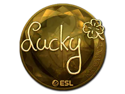 Sticker Lucky (Gold) | Katowice 2019 - Preço e onde comprar no CS2