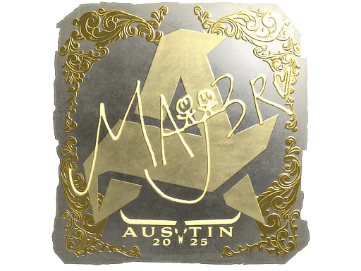 Sticker MAJ3R (Gold) | Austin 2025 - Preço e onde comprar no CS2