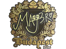 Sticker MAJ3R (Gold) | Budapest 2025 - Preço e onde comprar no CS2