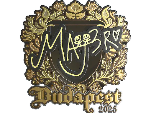 Sticker MAJ3R (Gold) | Budapest 2025 - Preço e onde comprar no CS2