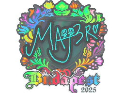 Sticker MAJ3R (Holo) | Budapest 2025 - Preço e onde comprar no CS2
