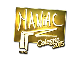 Sticker Maniac (Gold) | Cologne 2015 - Preço e onde comprar no CS2