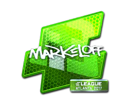 Sticker markeloff (Foil) | Atlanta 2017 - Preço e onde comprar no CS2