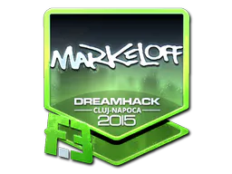 Sticker markeloff (Foil) | Cluj-Napoca 2015 - Preço e onde comprar no CS2