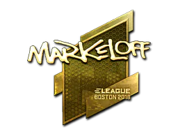 Sticker markeloff (Gold) | Boston 2018 - Preço e onde comprar no CS2
