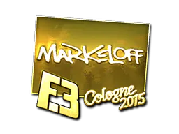 Sticker markeloff (Gold) | Cologne 2015 - Preço e onde comprar no CS2