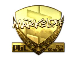 Sticker markeloff (Gold) | Krakow 2017 - Preço e onde comprar no CS2