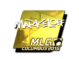 Sticker markeloff (Gold) | MLG Columbus 2016 - Preço e onde comprar no CS2