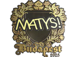 Sticker MATYS (Gold) | Budapest 2025 - Preço e onde comprar no CS2