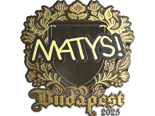 Sticker MATYS (Gold) | Budapest 2025 - Preço e onde comprar no CS2