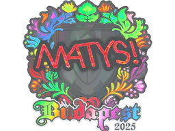 Sticker MATYS (Holo) | Budapest 2025 - Preço e onde comprar no CS2