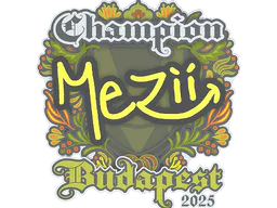 Sticker mezii (Champion) | Budapest 2025 - Preço e onde comprar no CS2