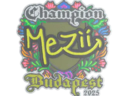 Sticker mezii (Embroidered, Champion) | Budapest 2025 - Preço e onde comprar no CS2