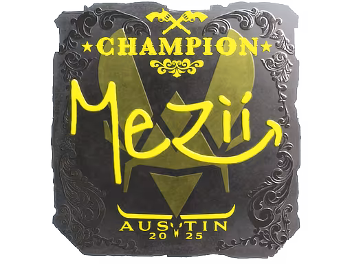 Sticker mezii (Foil, Champion) | Austin 2025 - Preço e onde comprar no CS2