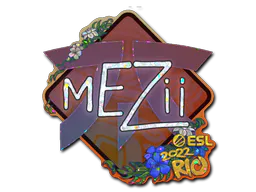 Sticker mezii (Glitter) | Rio 2022 - Preço e onde comprar no CS2