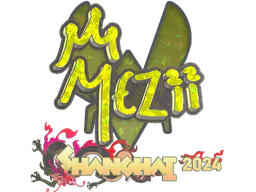 Sticker mezii (Glitter) | Shanghai 2024 - Preço e onde comprar no CS2