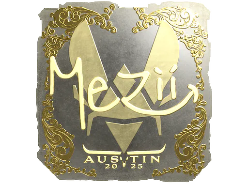 Sticker mezii (Gold) | Austin 2025 - Preço e onde comprar no CS2