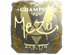 Sticker mezii (Gold, Champion) | Austin 2025 - Preço e onde comprar no CS2
